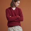 Men r.w. & co. Sweaters & Cardigans | Gender-Neutral Red V-Neck Sweater Htr Pop Red