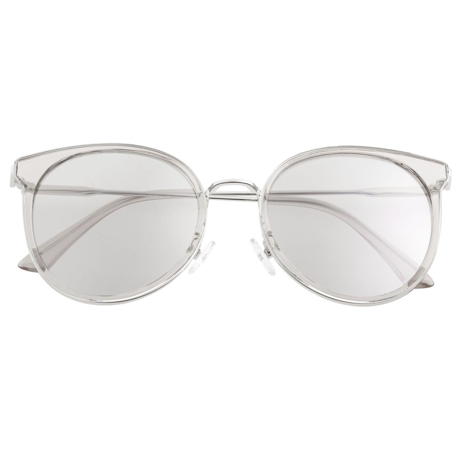 Women bertha Sunglasses | Bertha - Brielle Polarized Sunglasses - Clear/Clear White