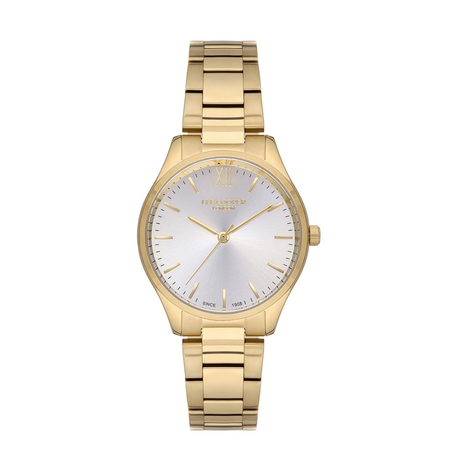 Women lee cooper Watches | Lee Cooper-Women'S Silver 33Mm Watch W/Silver Dial Gold