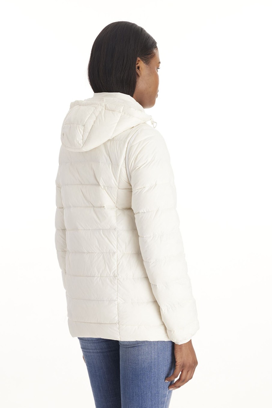 Women modern eternity Coats & Jackets | Down Lightweight Jacket With Removable Sleeves - Modern Eternity White