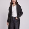 Women r.w. & co. Tops | Long-Sleeve Long Open Cardigan Black Coffee Mix