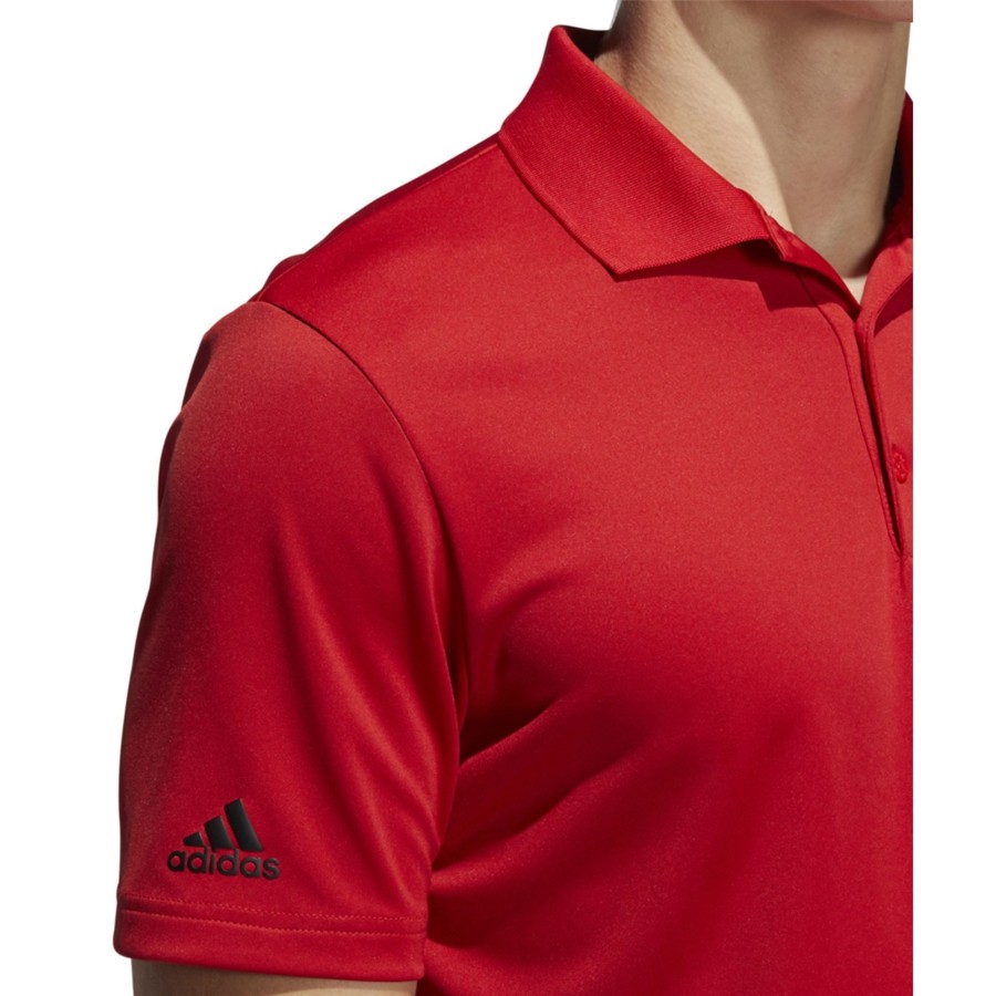 Men adidas T-Shirts | Adidas - Mens Polo Shirt Medium Red