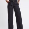 Women r.w. & co. Pants | Wide-Leg High-Rise Satin Pant Black