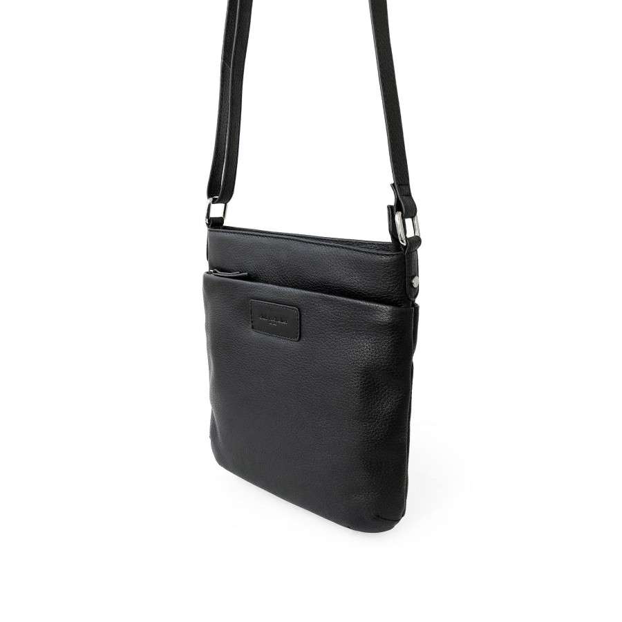 Women club rochelier Bags | Club Rochelier Ladies' Leather Top Zipper Crossbody Black