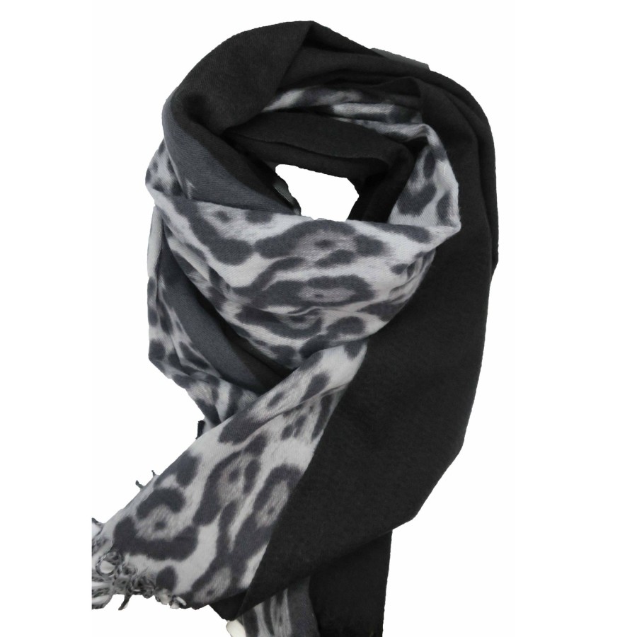 Women nicci Hats, Gloves, & Scarves | Nicci Ladies - Animal Print Scarf Black