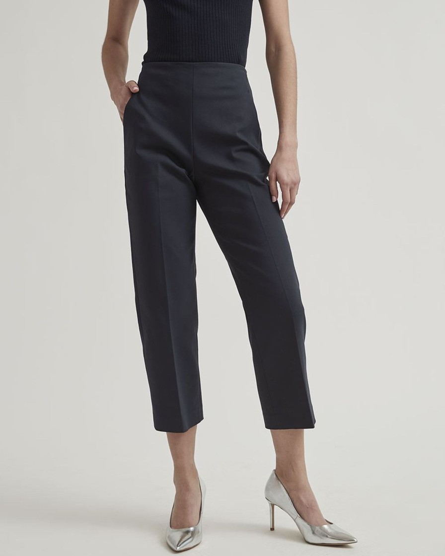 Women r.w. & co. Suits | High-Rise Straight-Leg Crop Pant Night Sky