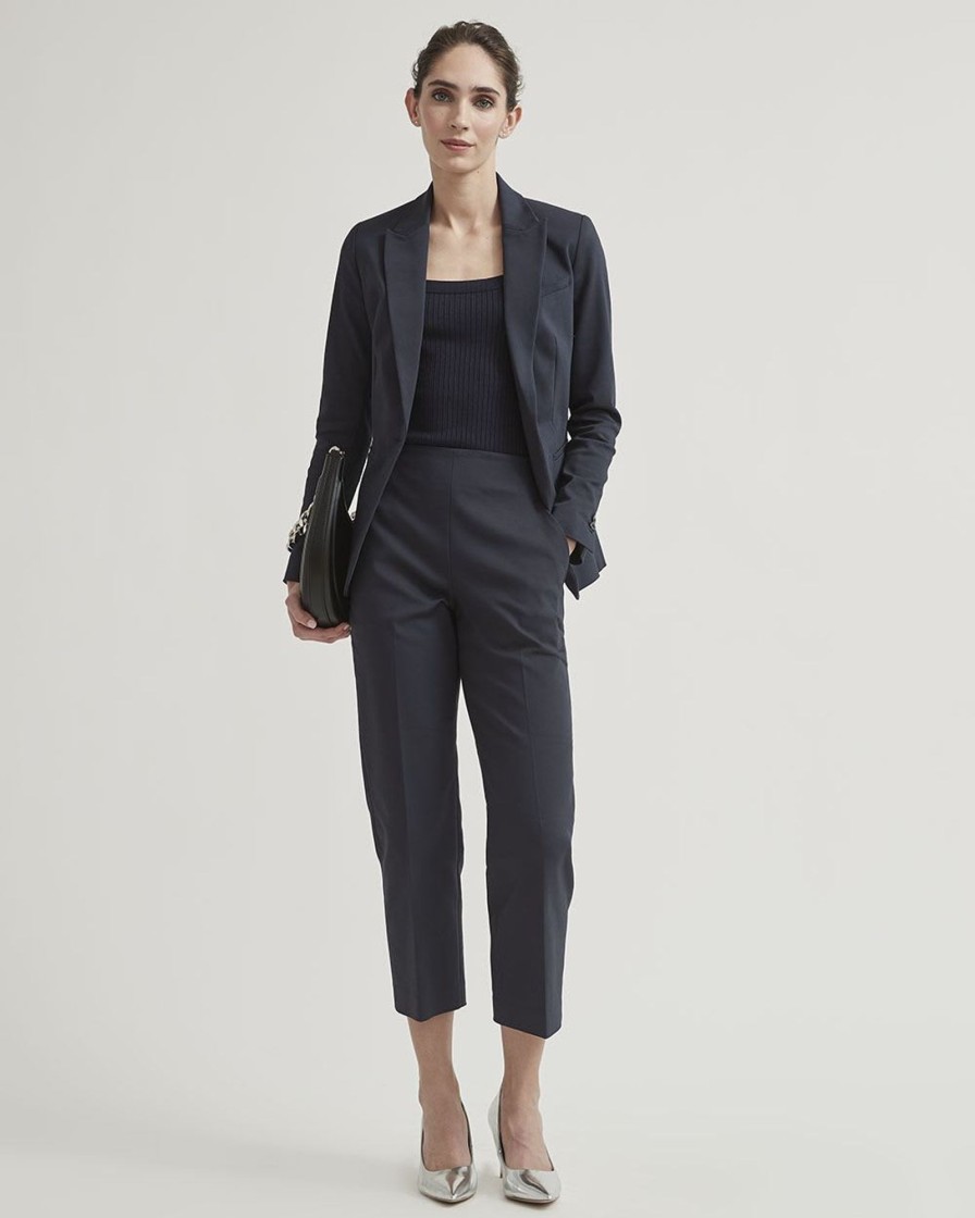 Women r.w. & co. Suits | High-Rise Straight-Leg Crop Pant Night Sky