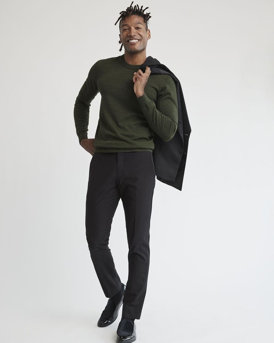 Men r.w. & co. Sweaters & Cardigans | Merino-Wool Crew-Neck Sweater Htr Green