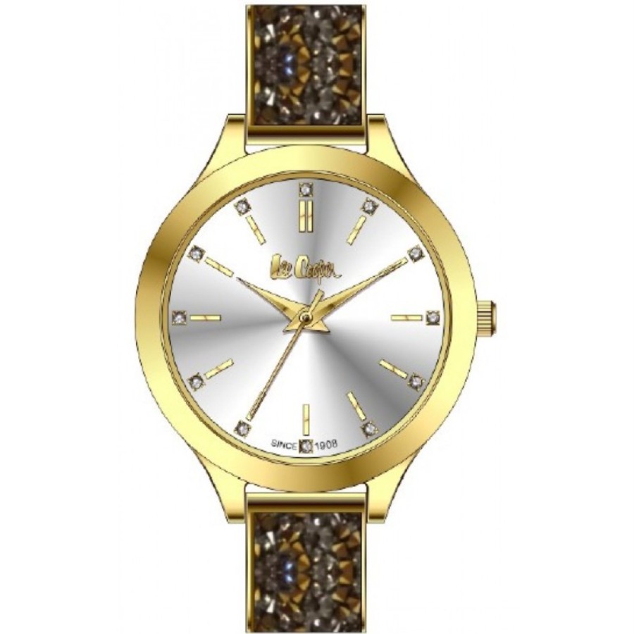 Women lee cooper Watches | Lee Cooper-Women'S Rose 34Mm Watch W/Blue Dial Gold