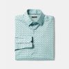 Men r.w. & co. Shirts | Blue Regular-Fit Dress Shirt With Triangle Pattern Smoke Blue