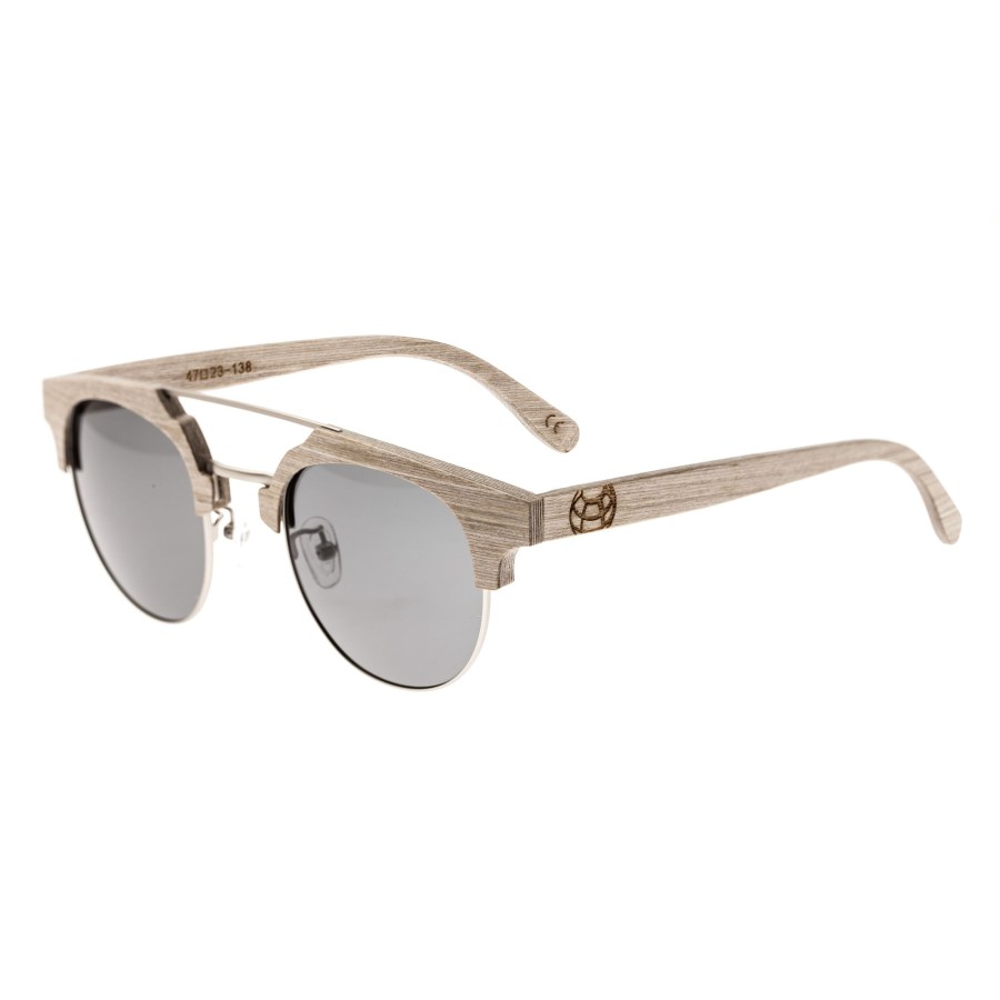 Women earth wood Sunglasses | Earth Wood - Kai Polarized Sunglasses - Brown Stripe/Gold Silver