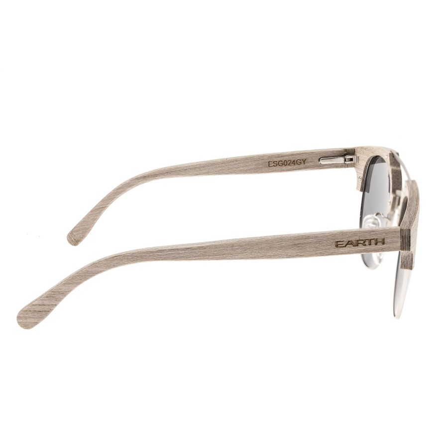 Women earth wood Sunglasses | Earth Wood - Kai Polarized Sunglasses - Brown Stripe/Gold Silver