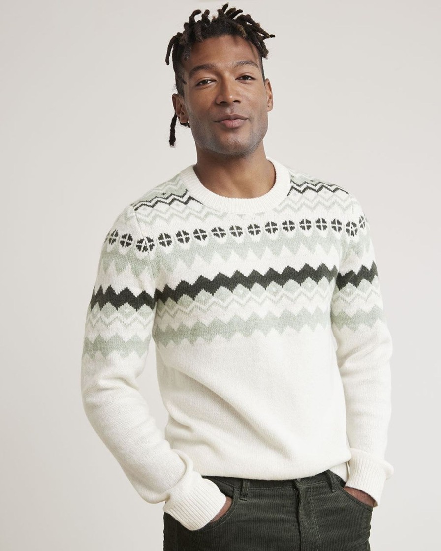 Men r.w. & co. Sweaters & Cardigans | Fair-Isle Long-Sleeve Crew-Neck Sweater Marshmallow