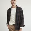 Men r.w. & co. Shirts | Regular-Fit Plaid Flannel Shirt Chocolate