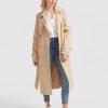 Women belle & bloom Coats & Jackets | Belle & Bloom Empirical Trench Coat Light Beige