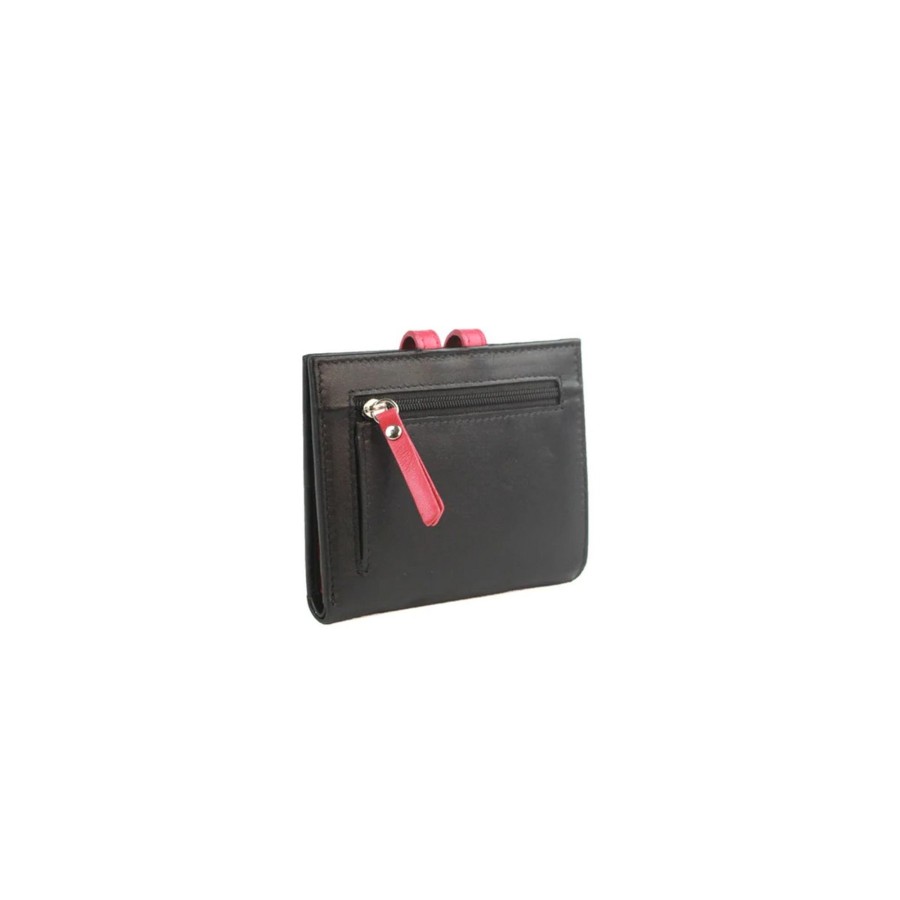 Women eastern counties leather Bags | Eastern Counties Leather - Cassie Contrast Panel Leather Coin Purse Black