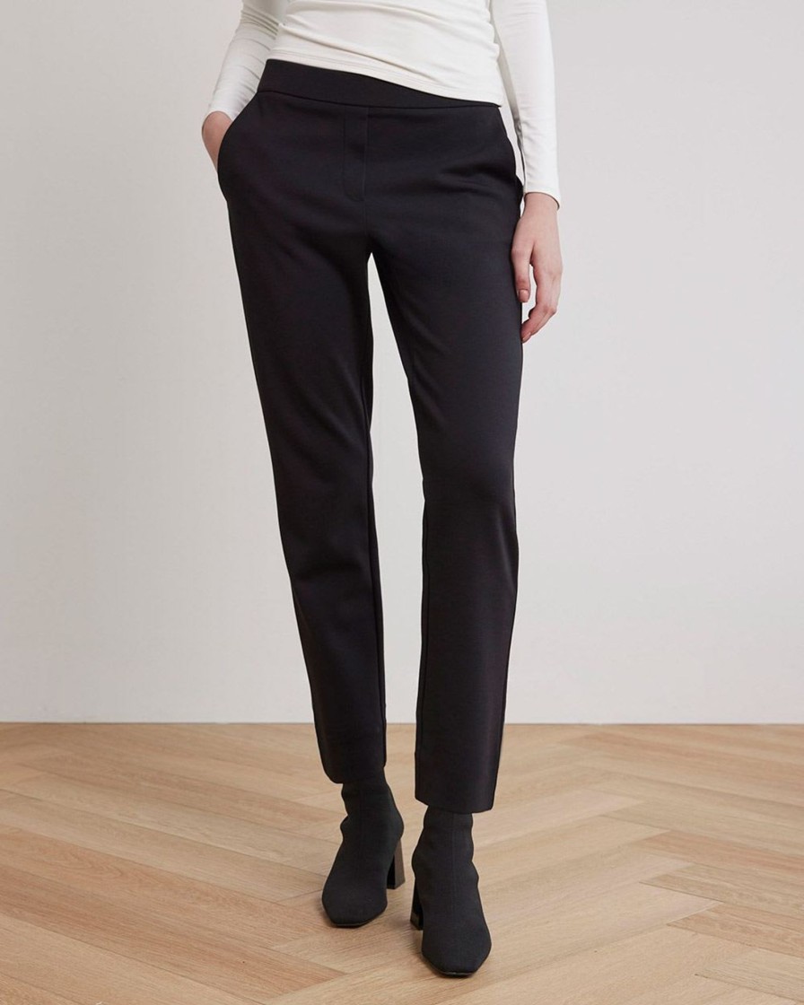 Women r.w. & co. Pants | Straight-Leg Mid-Rise Ankle Pant Black