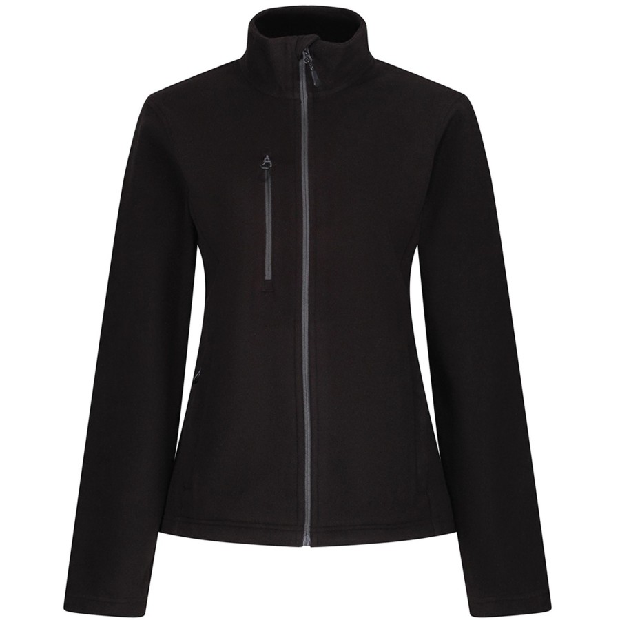 Women regatta Coats & Jackets | Regatta - Womens/Ladies Honestly Made Recycled Fleece Jacket Black