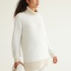 Women hyba Hyba Activewear | Long-Sleeve Loose Boucle Turtleneck Pullover Latte Htr