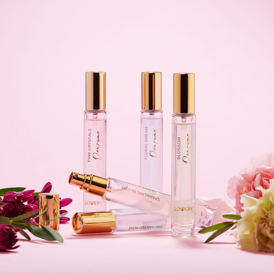 Women lovery | Lovery Mini Perfumes For Women, 5Pc Assorted Floral Aroma Eau De Toilette Parfum Sprays Light Pink