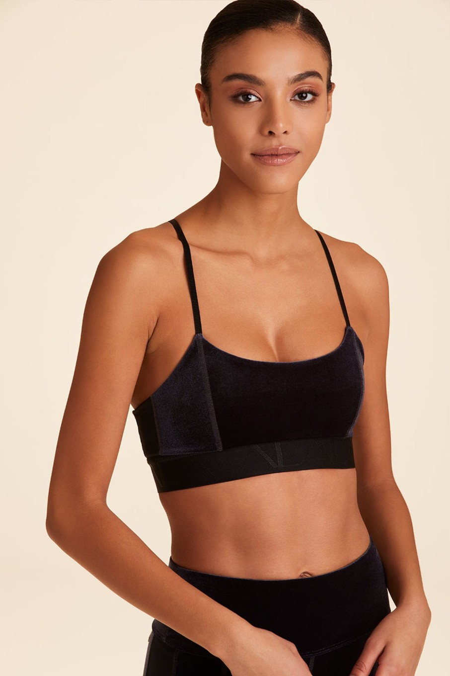 Women alala Active Tops | Alala - Velvet Bra Dark Grey