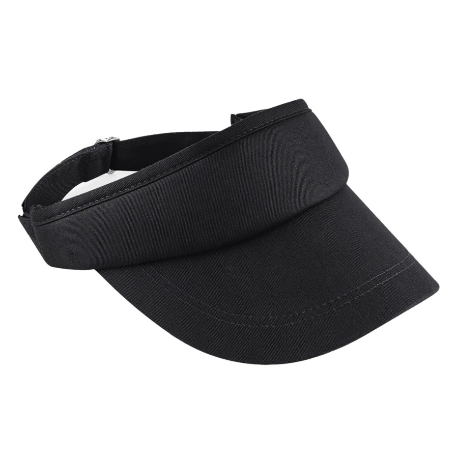 Women beechfield Hats, Gloves, & Scarves | Beechfield - Unisex Sports Visor / Headwear Black