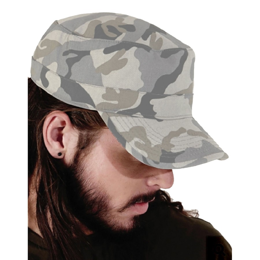 Men beechfield Scarves, Gloves & Hats | Beechfield - Camouflage Army Cap/Headwear (Pack Of 2) Light Grey