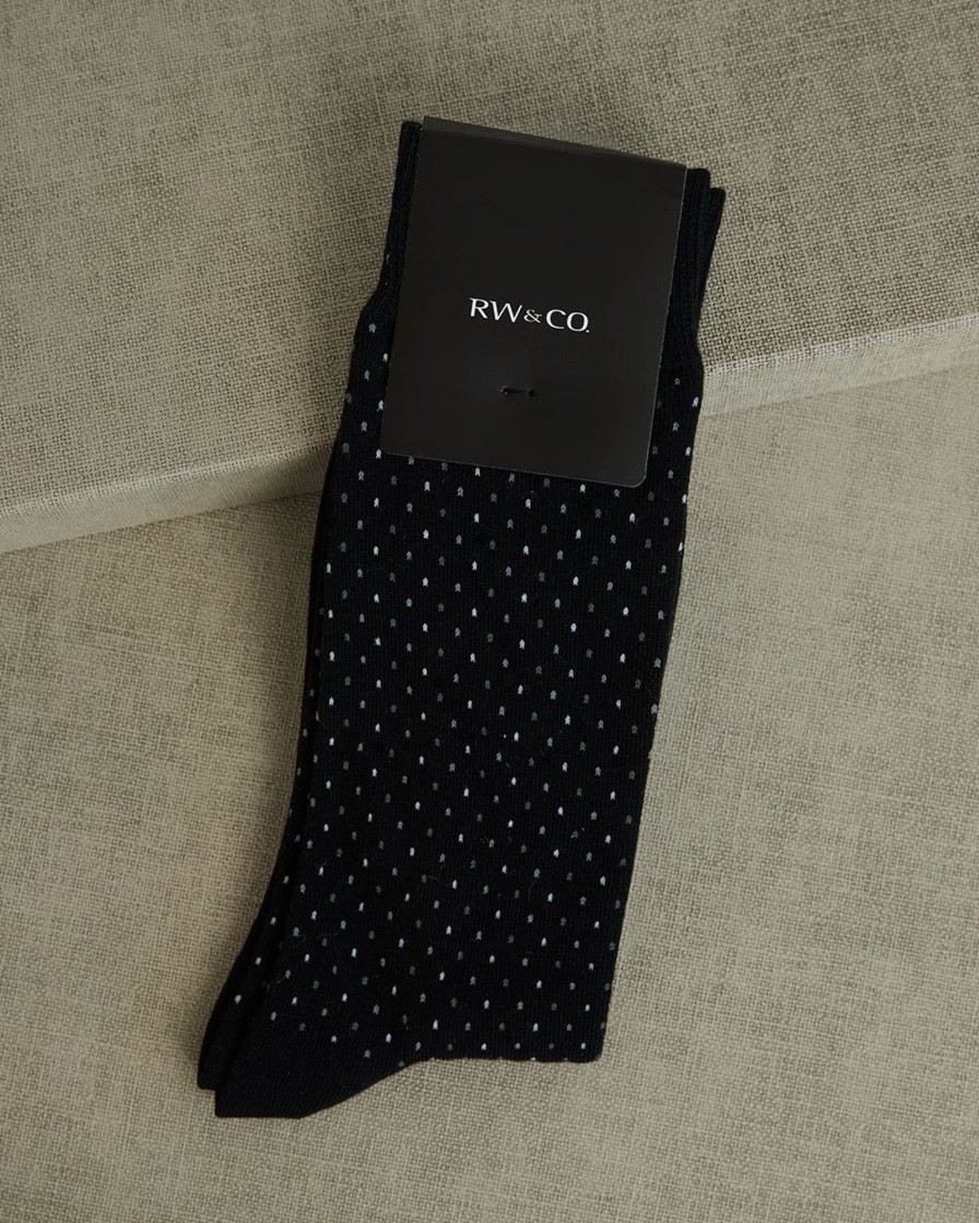 Men r.w. & co. Socks | Dotted Dress Socks Black