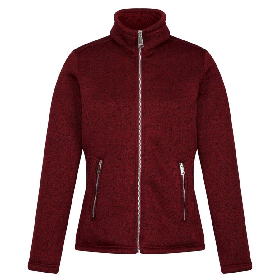 Women regatta Coats & Jackets | Regatta - Womens/Ladies Razia Ii Full Zip Fleece Jacket Dark Red