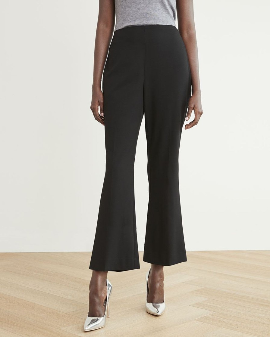 Women r.w. & co. Pants | Flare-Leg Mid-Rise Crop Pant Black