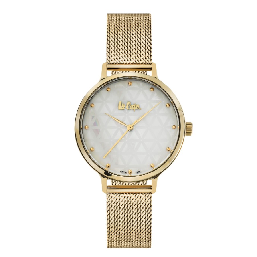 Women lee cooper Watches | Lee Cooper-Women'S Yellow 36Mm Watch W/White Dial Gold