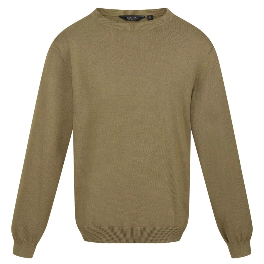 Men regatta Sweatshirts & Hoodies | Regatta - Mens Kaelen Knitted Jersey Sweater Dark Brown