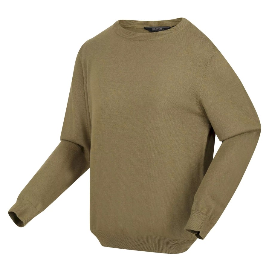 Men regatta Sweatshirts & Hoodies | Regatta - Mens Kaelen Knitted Jersey Sweater Dark Brown