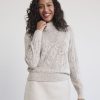 Women r.w. & co. Sweaters & Cardigans | Long-Sleeve Mock-Neck Sweater With Pointelle Stitches Oyster Gray Mix - Sw