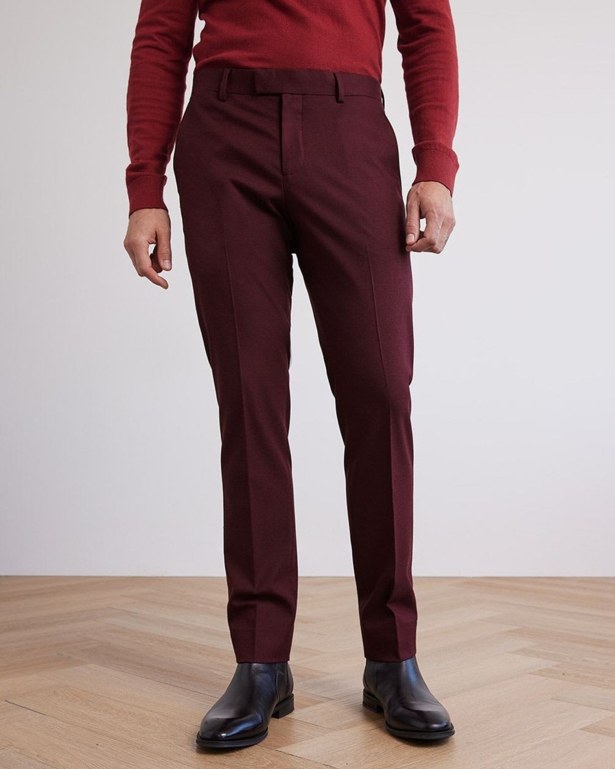 Men r.w. & co. Suits | Slim-Fit Brushed Suit Pant Vineyard Wine