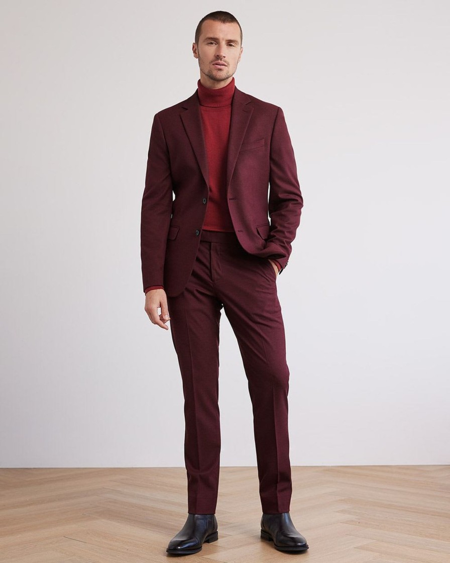 Men r.w. & co. Suits | Slim-Fit Brushed Suit Pant Vineyard Wine