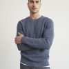 Men r.w. & co. Sweaters & Cardigans | Long-Sleeve Crew-Neck Waffled Sweater Htr Vintage Indigo