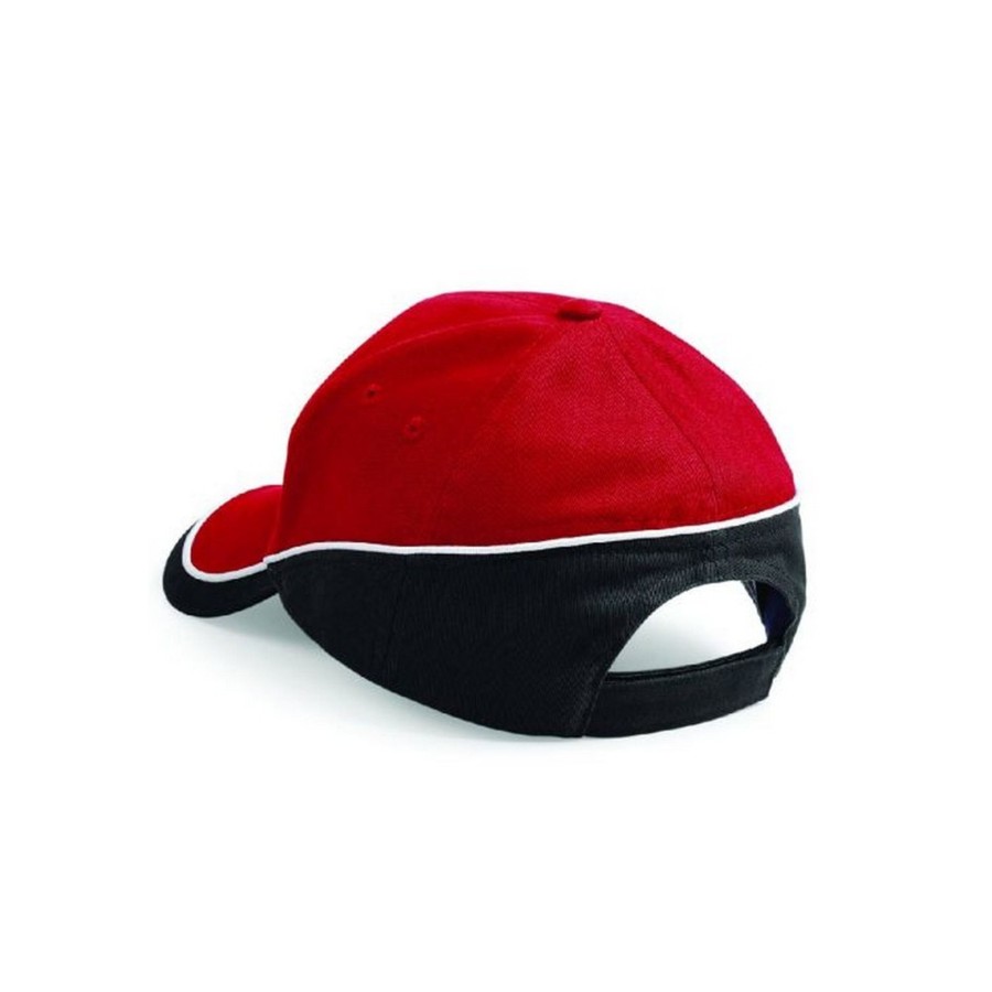 Men beechfield Scarves, Gloves & Hats | Beechfield - Unisex Teamwear Competition Cap Baseball / Headwear (Pack Of 2) Medium Red