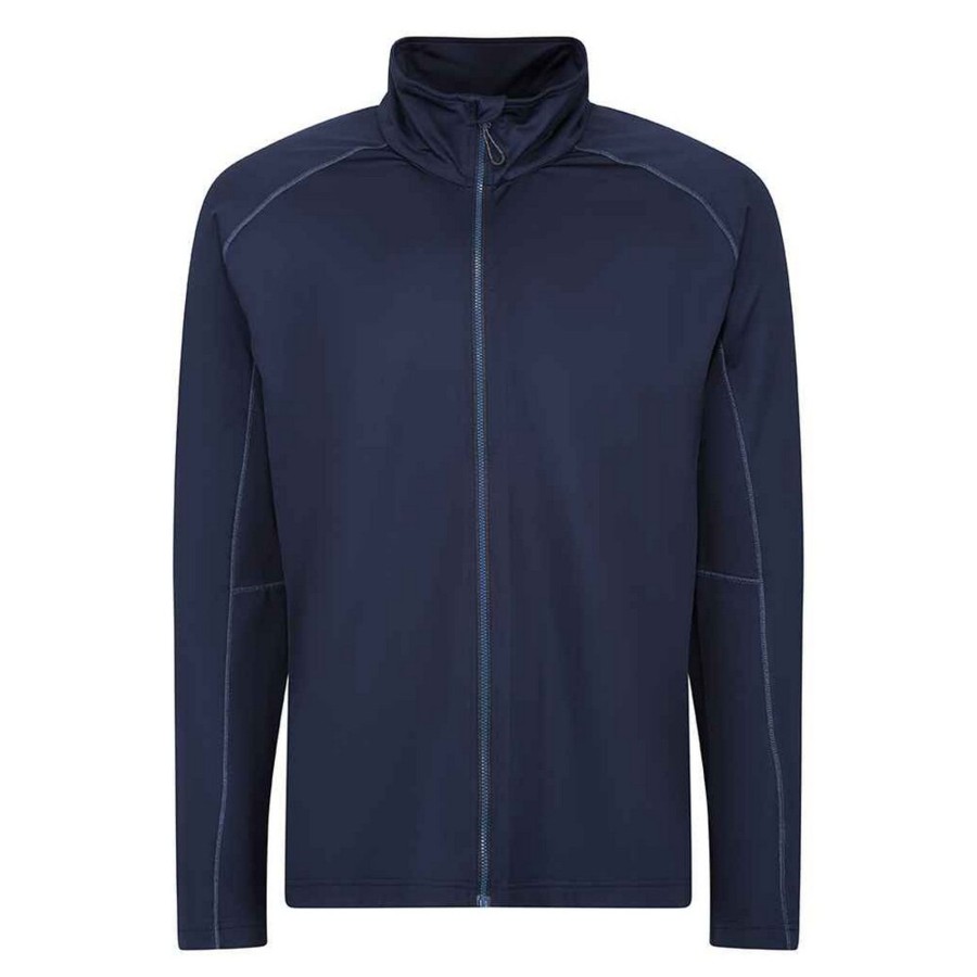 Men regatta T-Shirts | Regatta - Mens Core Stretch Full Zip Midlayer Dark Blue