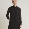 Women r.w. & co. Dresses & Jumpsuits | Long-Sleeve Straight Dress With Shirt Collar Black