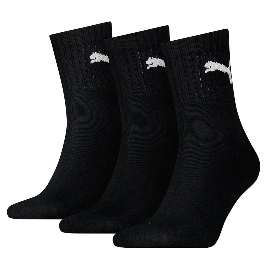 Men puma Socks | Puma - Unisex Adult Crew Socks (Pack Of 3) Black