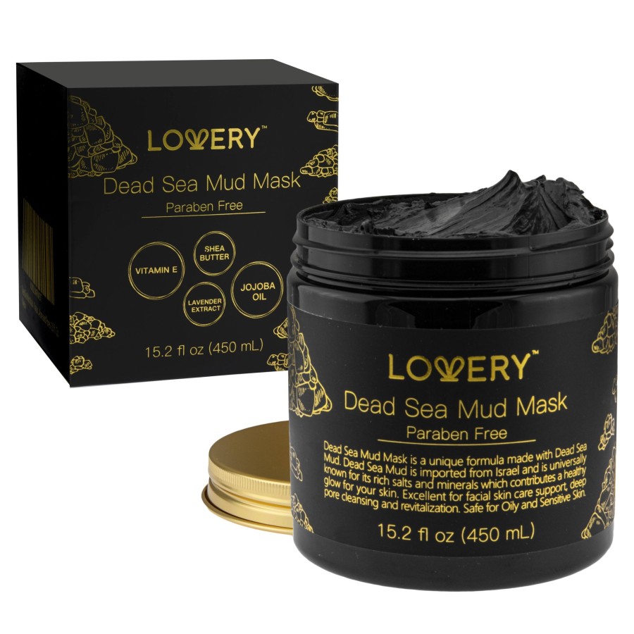 Women lovery | Lovery Dead Sea Mud Mask With Lavender Extract, Shea Butter, Jojoba Oil & Vitamin E Black