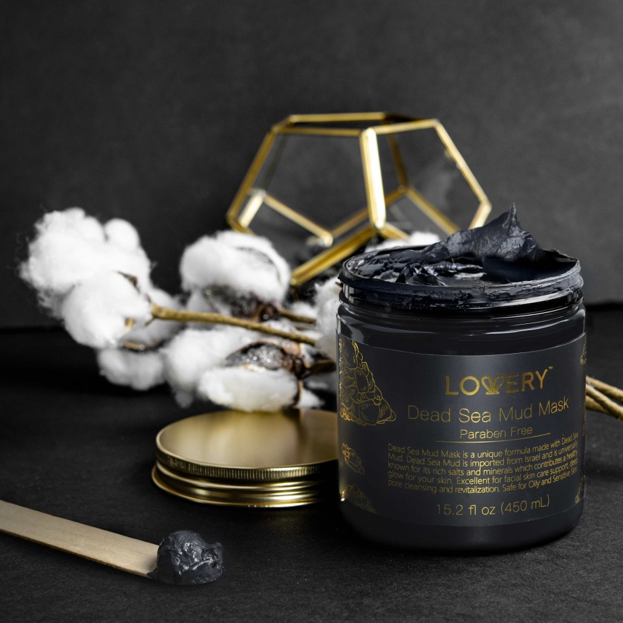 Women lovery | Lovery Dead Sea Mud Mask With Lavender Extract, Shea Butter, Jojoba Oil & Vitamin E Black