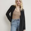 Women r.w. & co. Suits | Crepe Open Long Blazer Black