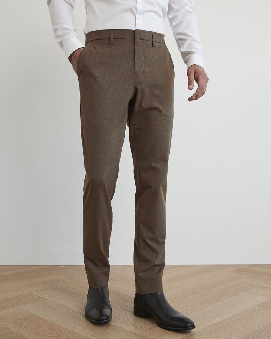 Men r.w. & co. Pants | Slim Fit Solid City Pant Dark Camel