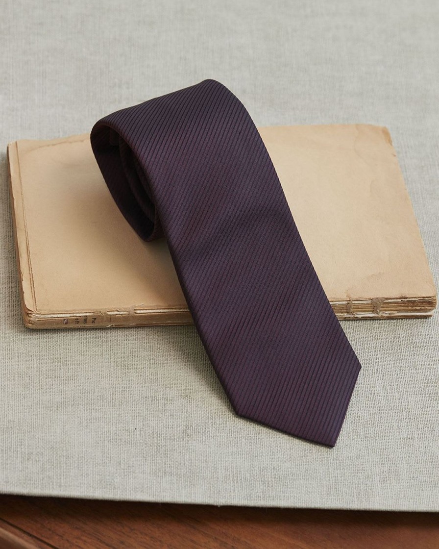 Men r.w. & co. Ties & Bow Ties | Textured Regular Tie Bordeaux