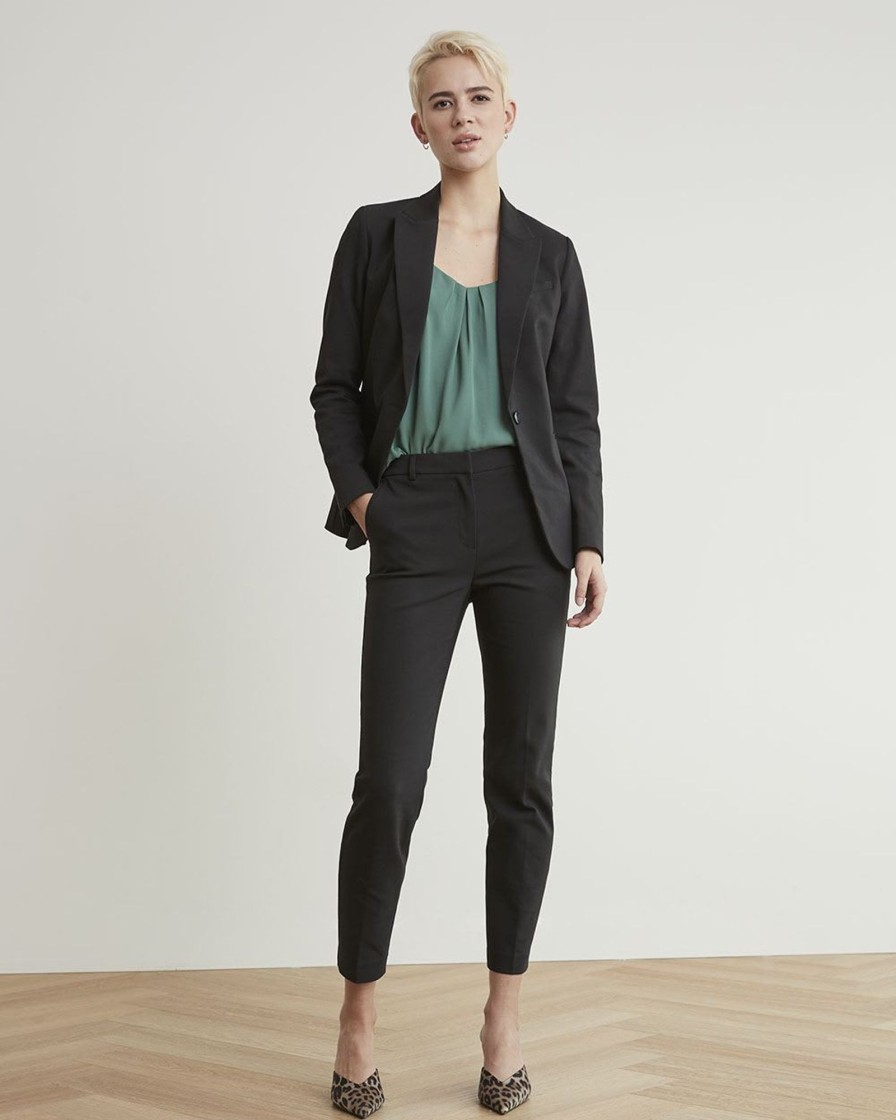 Women r.w. & co. Blouses & Shirts | Silky Crepe Square-Neck Cami Dark Olive