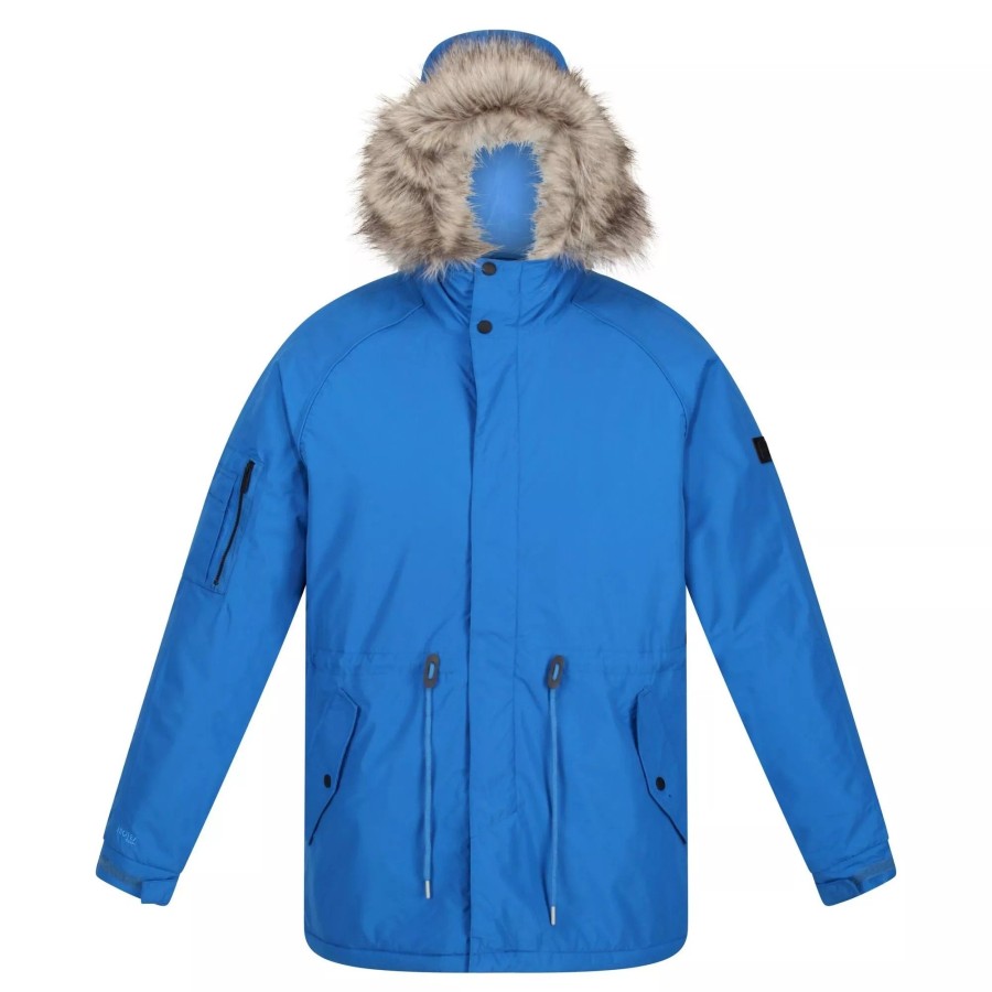 Men regatta Coats & Jackets | Regatta - Mens Salinger Iii Parka Light Blue