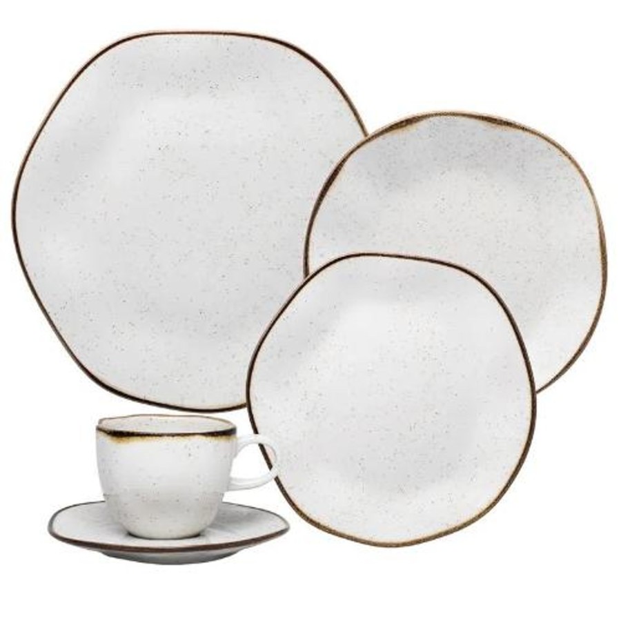 Home oxford | Oxford Ryo Sea 20 Pieces Dinnerware Set Service For 4 White