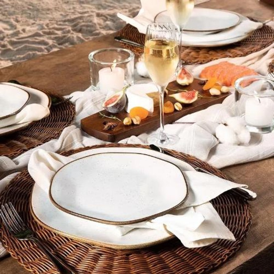 Home oxford | Oxford Ryo Sea 20 Pieces Dinnerware Set Service For 4 White